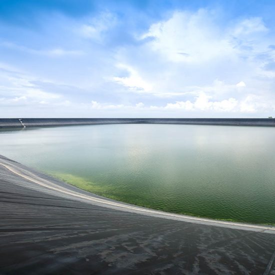 Lam Takong reservoir (water reservoir with plastic liner), Nakhon Ratchasima, Thailand